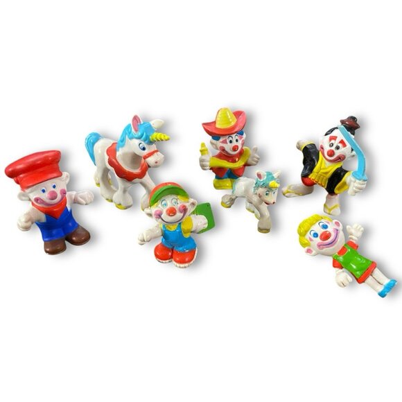 Vintage 1981 Mego Clown Around Figures Lot Unicorn Samurai Cowboy & More - Picture 1 of 3